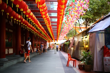 Singapour, près du temple bouddhiste